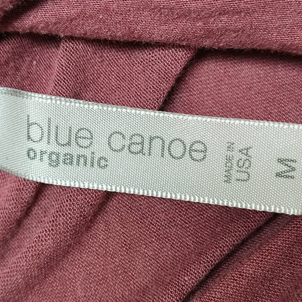 Blue Canoe Knit Shirt Dress Mini Tunic Top Medium Organic Bamboo Cowl Neck Fall - Picture 5 of 6